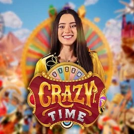 Official Live Casino logo: Crazy Time by Evolution at Wild Robin Casino