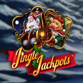 Jingle Jackpots slot logo by Dragon Gaming at Wild Robin Casino
